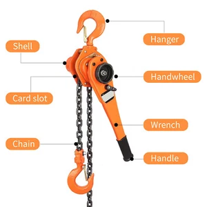 Polipasto de cadena de palanca manual de 6600 libras 3 toneladas polipasto de trinquete con cadena de 5 pies de alta resistencia - Imagen 1 de 7