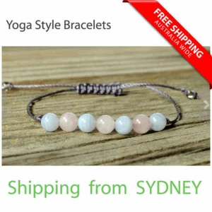 Pulsera curativa de cristal con cuentas de cristal de cristal con cuentas de encaje azul chakra - Imagen 1 de 2