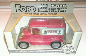 ERTL 1913 Ford Model T Delivery Truck w Locking Bank CASE 1/25 scale - Picture 1 of 5
