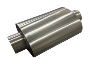 Ultra Quiet Universal Flow Series Resonator Muffler 3" Inlet 3” Outlet TIG 304 - Picture 1 of 5