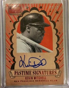 KEVIN MITCHELL 03/10 Auto ON CARD Signatures RED 2013 Panini America's Pastime