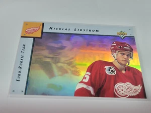 NICKLAS LIDSTROM 1992 Upper Deck Euro-Rookie Team Hologram Insert #ERT2.  DET - Picture 1 of 1