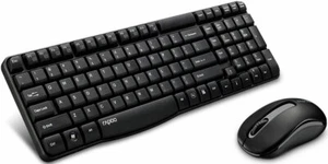 RAPOO X1800S 2.4GHz Wireless Optical Keyboard Mouse Combo Black - 1000DPI Nano R - Picture 1 of 1