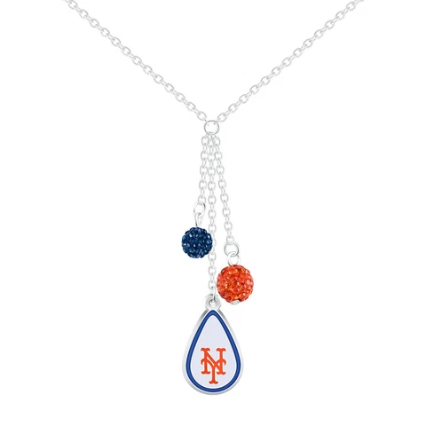 New York Mets Teardrop Dangle Necklace Cover