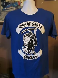 Camiseta azul manga corta Chicago Cubs SONS OF SANTO talla Med~Sons of Anarchy - Imagen 1 de 6