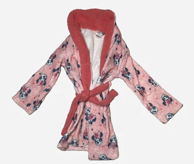 Disney Junior Minnie Niña Suave Felpa Bata Manga Larga 100% Poliéster 4T/5T Foto 1 de 4