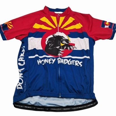 Primal Wear Racecut Full Zip Cycling Jersey XXL Honey Badgers Don't Care AZ CO - Image 1 of 4
