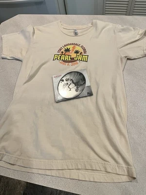 Pearl Jam Lot 2016 Florida Concert Shirt + Rearviewmirror Sealed Cd Alt Grunge  - Image 1 of 4