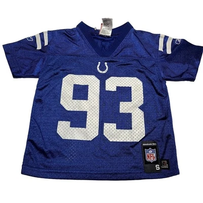 Camiseta deportiva local Reebok Indianapolis Colts Dwight Freeney #93 - talla juvenil pequeña Foto 1 de 4