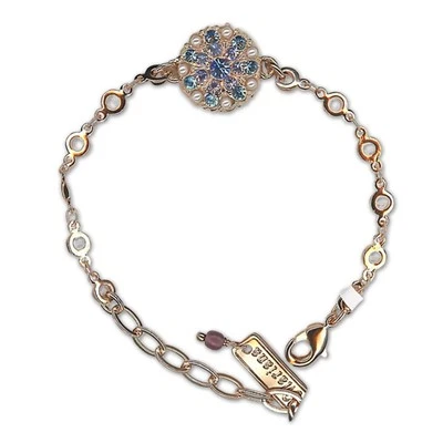 Bracelet by Mariana Woman Gorgeous Pearl and Blue Swarovski Crystals - Image 1 of 4