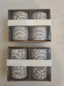 Kirkland's Home Serviettenringe aus Holz 8er Set Neu im Karton Thanksgiving - Bild 1 von 2