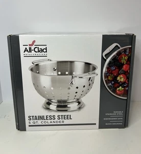 ALL-CLAD Classic Stainless Steel 5 Qt Colander Strainer - Picture 1 of 3