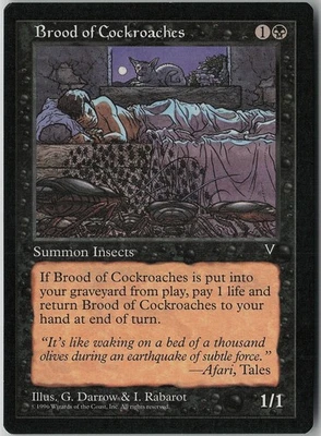 Brood of Cockroaches Uncommon Visions NM/LP MTG - Image 1 of 2