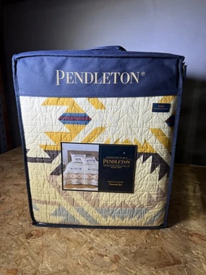 Pendleton WHITE SANDS Juego de Colcha King - Edredón y Fundas, 100% Algodón NUEVO Foto 1 de 3