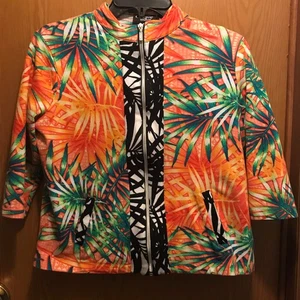 Onque Casual top and cardigan 2 pc set size PM Floral - Picture 1 of 8
