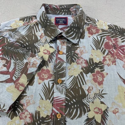 UNTUCKit Shirt Mens Medium Blue Dastalo Hawaiian Short Sleeve Slim Fit 45032 - Image 1 of 4