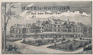 Hotel Ramona Letter Sheet Stationery San Luis Obispo, CA Dewey Engraving Co RARE - Picture 1 of 3