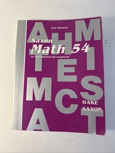 Saxon 54 Math (1st Edition) 5/4 TEST MASTERS ( Tests, Quizzes, Drills) Rare Find - Picture 1 of 10