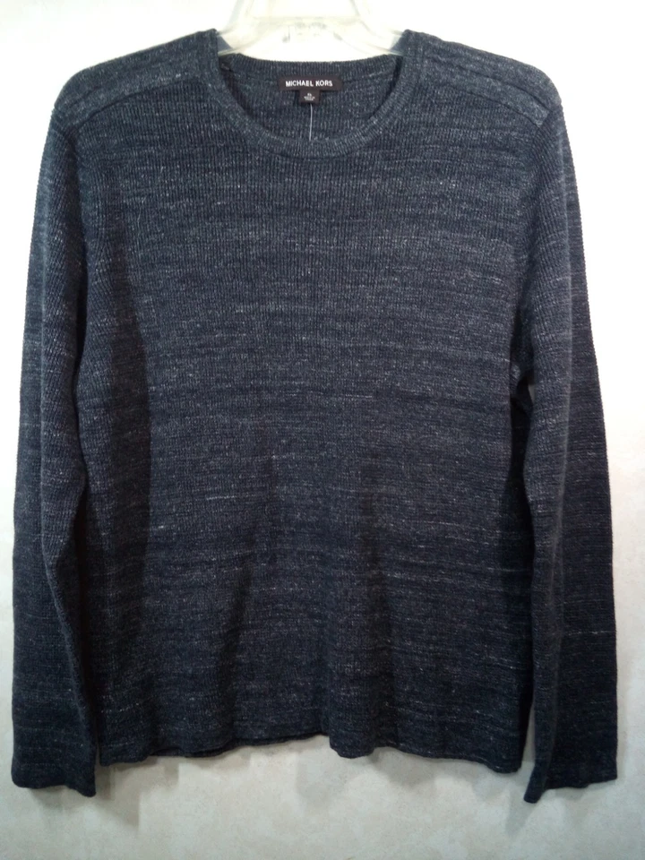 Suéter Michael Kors Hombre XL Gris Carbón Mezcla Lana Crew Manga Larga Foto 1 de 4