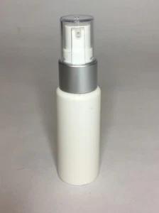 Empty 30ml HDPE Cylindrical Bottle With A Matt Silver Serum Pump *ANY AMOUNT* - Picture 1 of 2