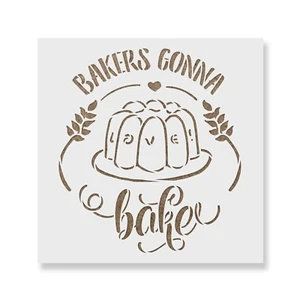 Bakers Gonna Bake Cake Love Stencil - Durable & Reusable Mylar Stencils - Picture 1 of 5