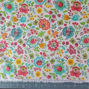 VTG 1 1/2 yd Marjorie floral light 100% Cotton David Textiles - Picture 1 of 1
