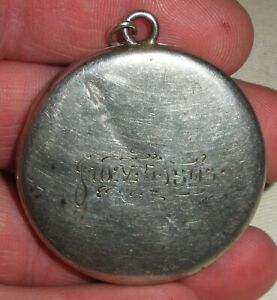 ANTIQUE COLUMBIAN EXPOSITION JULY 5 1893 STERLING SILVER CHARM LOCKET tuvi