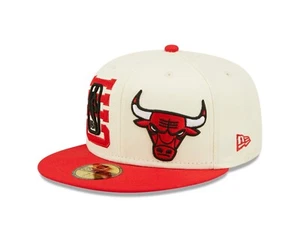 Chicago Bulls New Era NBA On Stage Draft 59FIFTY Fitted Hat - Cream - Picture 1 of 8