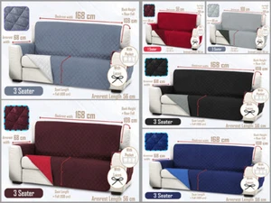 Quilted Sofa Cover Throw Pet Sofa Protector Non Slip & Waterproof 1/2/3 Settee - Picture 1 of 22