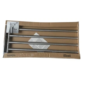 Ikea Grundtal Stainless Steel 4 Swing Arm Swivel Towel Holder Rack 15386 New - Picture 1 of 4