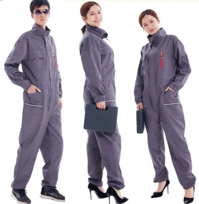 Mens Womens Boilersuit Workwear Coverall Overall Tuff Work Jumpsuit Reflective - Image 1 of 4