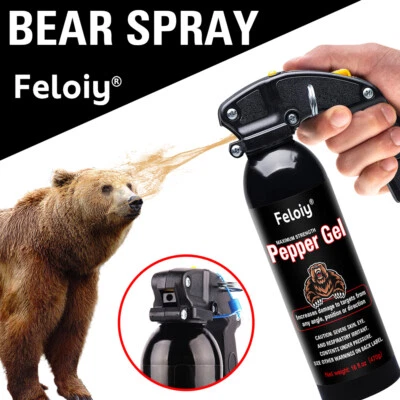Feloiy Maximum Strength Bear Repellent Self Defense Spray 16oz Deterrent