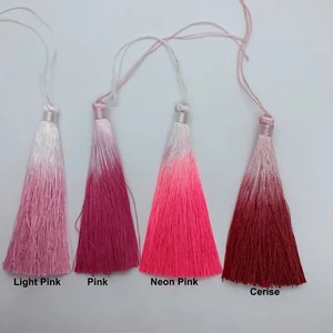 Tassels Ombre Stunning with Tie Strings 6" 12cm Drop DIFFERENT COLOURS x 2 - Picture 1 of 20