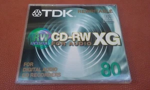 RARE TDK CD-RWXG 80 AUDIO 80 min Blank CD-RW Digital Audio For Music Only* - Photo 1/4