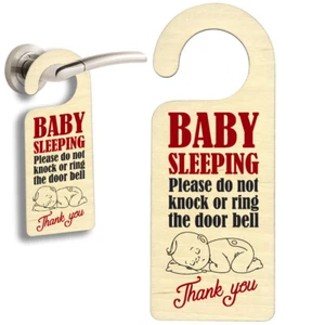Baby Sleeping Please Do Not Disturb Hanging Plaque Quality Wood Sign #1160 - Picture 1 of 2