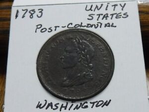 1783 Washington Post-Colonial Cent (UNITY STATES)