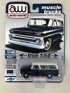 Auto World 1966 Chevy Suburban Dark Blue / White - Picture 1 of 1