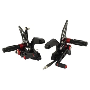 Black Adjustable Rearsets Foot Rest Pegs For KAWASAKI Z 900 Z900 ZR900 2017-2023 - Picture 1 of 9