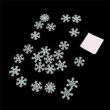 Wall Stickers Glow in The Dark Luminescent Snow Flakes Home Bedroom Decor LP