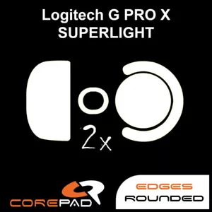 Corepad Skatez Logitech G PRO X SUPERLIGHT Mouse Feet Hyperglides PTFE Teflon - Picture 1 of 1