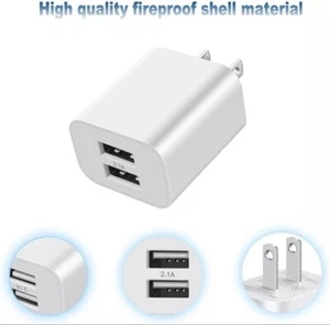2 PCs. 5V 2A Universal Wall Fast Charger USB A Power Adapter AC Charging Plug US - Picture 1 of 6