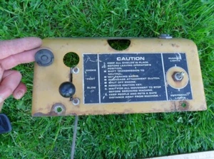 Vintage Montgomery Ward Power Plus 8 Gartenmäher Armaturenbrett Gehäuse Panel  - Bild 1 von 6