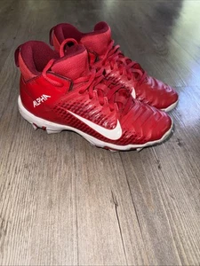NIKE Youth Boy's Alpha FastFlex Football Cleats AQ7654-600 Red & White Size 1.5Y - Picture 1 of 9