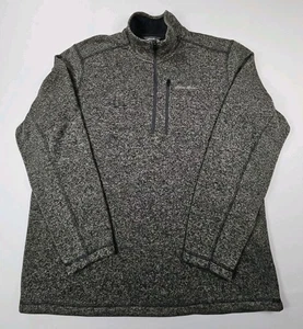 Eddie Bauer Pullover Herren XL Fleece Quarter Zip Pulli Wandern Outdoor Tasche - Bild 1 von 9