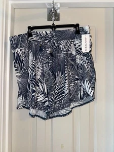 JANTZEN Cover-Up Swim Over Short MARINE LEAF 22W - Picture 1 of 4