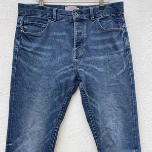 Next Denim Jeans Herren 32 x 30 Slim Blau 5 Pocket Straight Leg Button Fly Classic - Bild 1 von 24