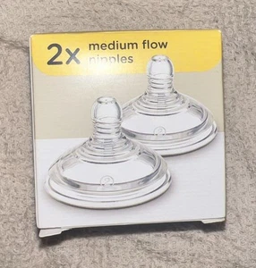 New Tommee Tippee Natural Start 3m+ Med Flow Nipples 2 Pack Box Damaged - Picture 1 of 6