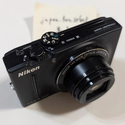 Цифровая камера Nikon COOLPIX S8200 черная 16,1 Мп компактный 14-кратный зум протестирована в Японии - Изображение 1 из 4