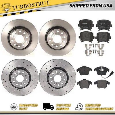 Prime 前后 OE 制动套件刹车片转子适用于 2015 奥迪 Q3 Q3 Quattro — 第 1/4 张图片