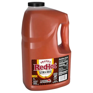 Xtra Hot Cayenne Pepper Franks Redhot Sauce 1 Gallon 3x The Heat Authentic NEW - Picture 1 of 10